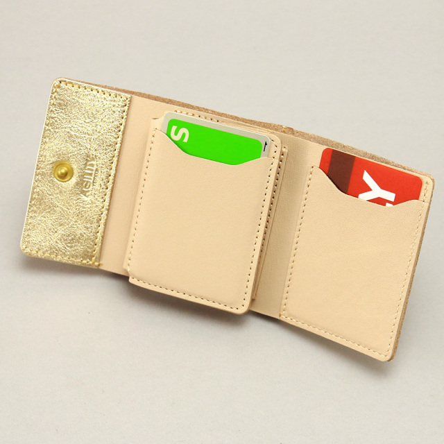 三つ折り財布 レディース コンパクト ちいさめ ミニ レディース 金 銀 ゴールド シルバー