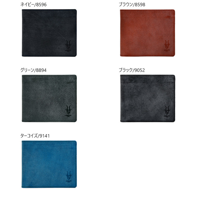 二つ折り 財布 折財布 ウォレット 本革 レザー シンプル メンズ おしゃれ 日本製