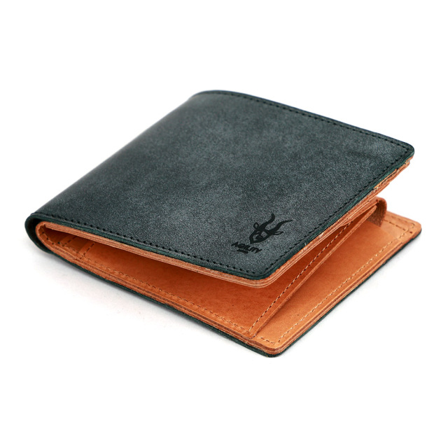 二つ折り 財布 折財布 ウォレット 本革 レザー シンプル メンズ おしゃれ 日本製