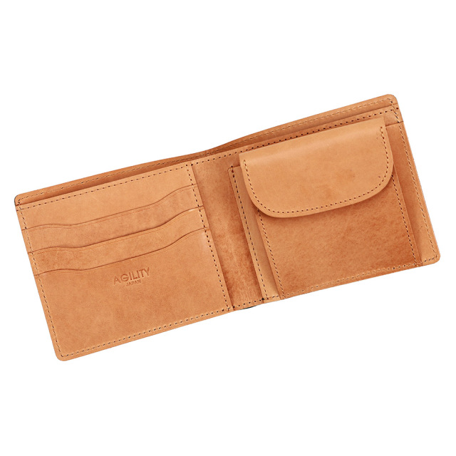 二つ折り 財布 折財布 ウォレット 本革 レザー シンプル メンズ おしゃれ 日本製