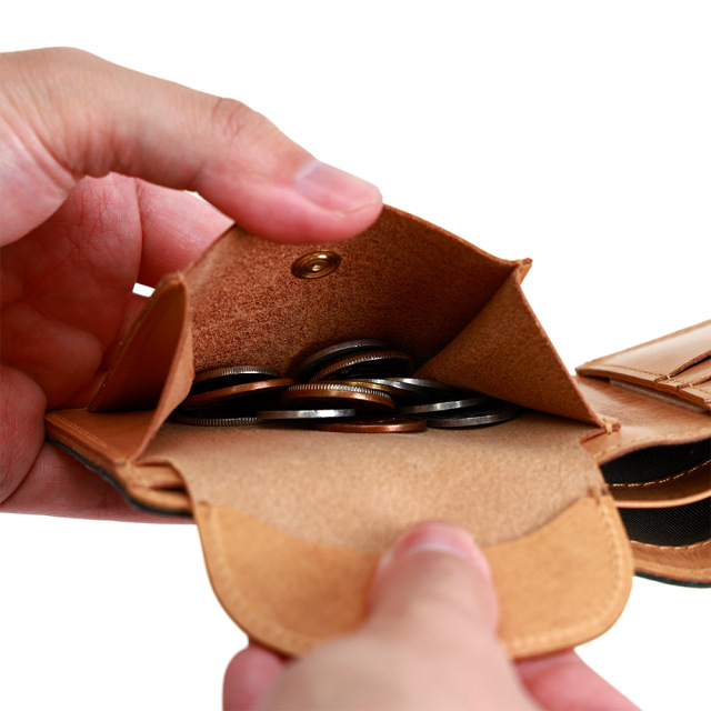 二つ折り 財布 折財布 ウォレット 本革 レザー シンプル メンズ おしゃれ 日本製