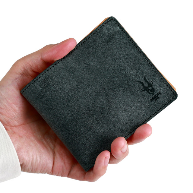 二つ折り 財布 折財布 ウォレット 本革 レザー シンプル メンズ おしゃれ 日本製