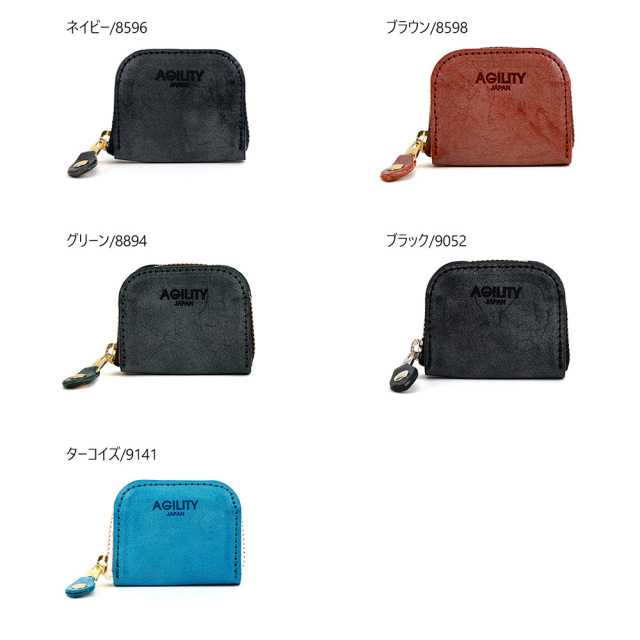 小銭入れ コインケース 20枚 ラウンドファスナー 極小 ミニマム 本革 レザー