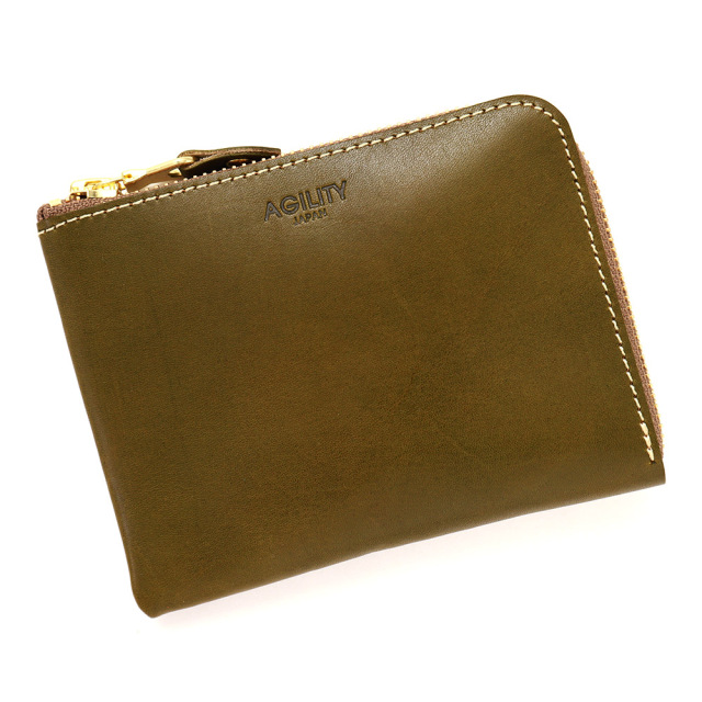 アリニエショート』(全5色)栃木レザー（ジーンズ）/カードを縦に整列