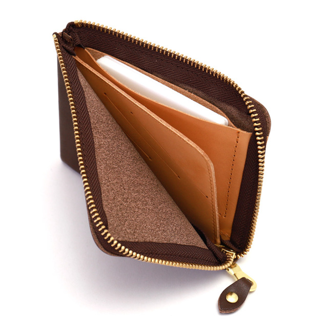 アリニエショート』(全5色)栃木レザー（ジーンズ）/カードを縦に整列