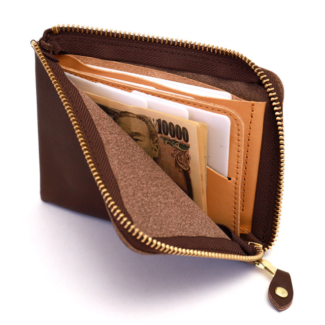 アリニエショート』(全5色)栃木レザー（ジーンズ）/カードを縦に整列