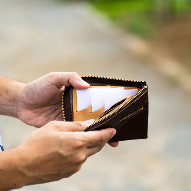 短財布 ミニ財布 コンパクト 6枚 薄型 シンプル 本革 レザー