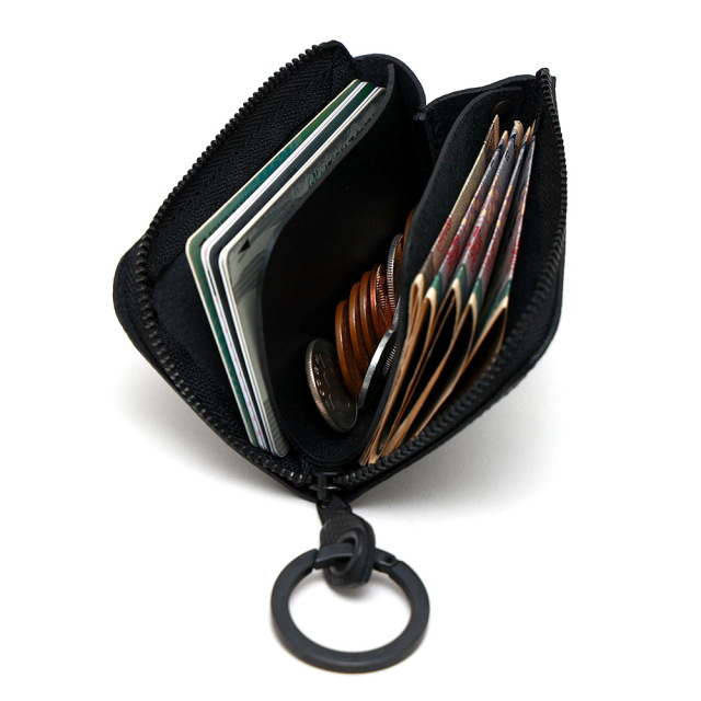 L字ファスナー ミニ財布 コンパクト財布 極小財布 小さい ミニ 革 本革 レザー 撥水