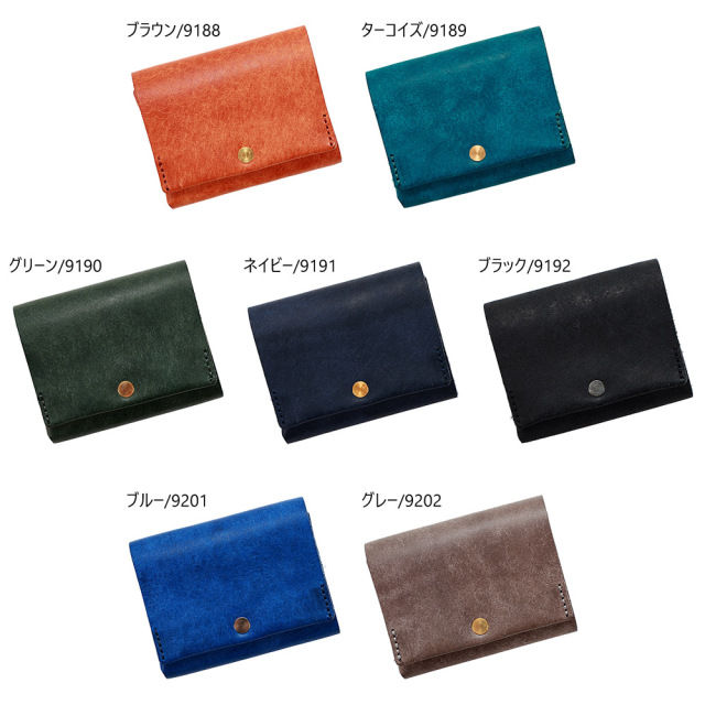 ミニ財布 三つ折り財布 コンパクト財布 小さい財布 薄い メンズ レディース 本革 レザー 