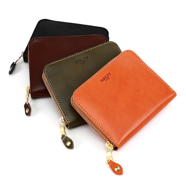 トレーズ』(全4色)栃木レザー（ジーンズ）/薄いのに大容量 カードが縦