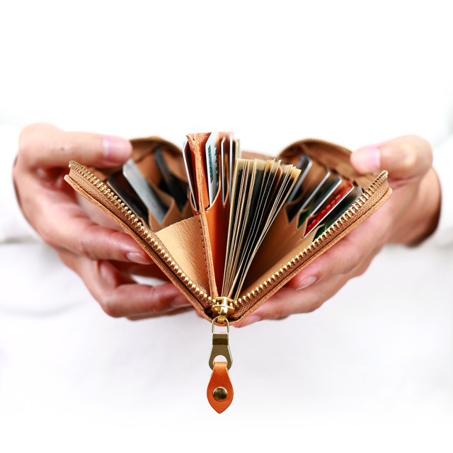 カードがたくさん入る財布 長財布 ラウンドファスナー 大容量 21枚 コンパクト メンズ レディース