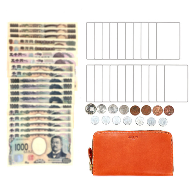 カードがたくさん入る財布 長財布 ラウンドファスナー 大容量 21枚 コンパクト メンズ レディース