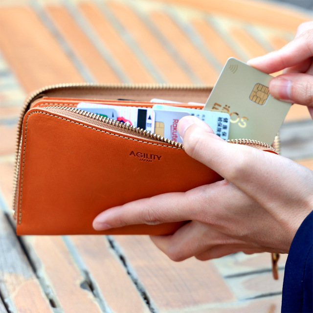 カードがたくさん入る財布 長財布 ラウンドファスナー 大容量 21枚 コンパクト メンズ レディース