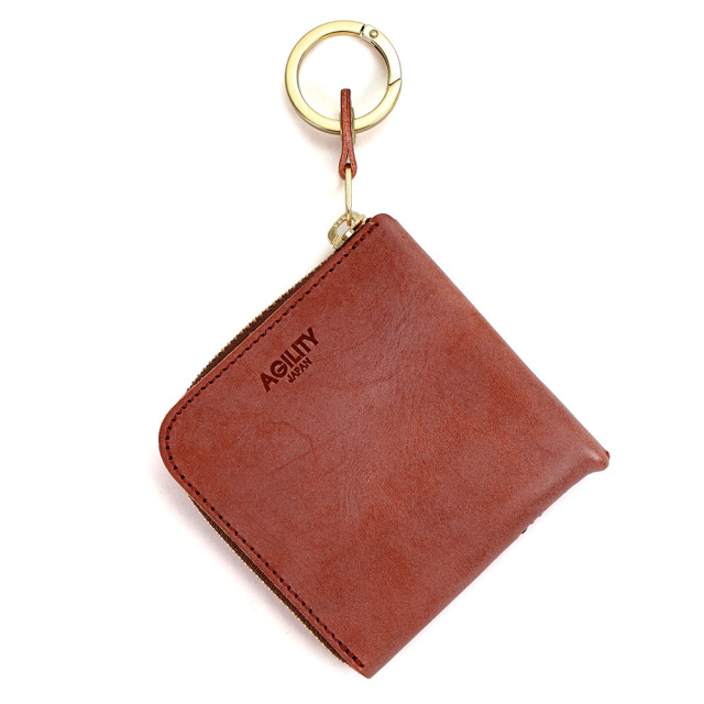 L字ファスナー ミニ財布 コンパクト財布 二つ折り財布 小さい ミニ 革 本革 レザー