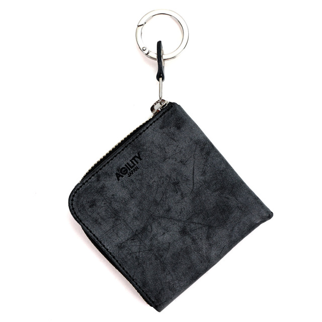 L字ファスナー ミニ財布 コンパクト財布 二つ折り財布 小さい ミニ 革 本革 レザー