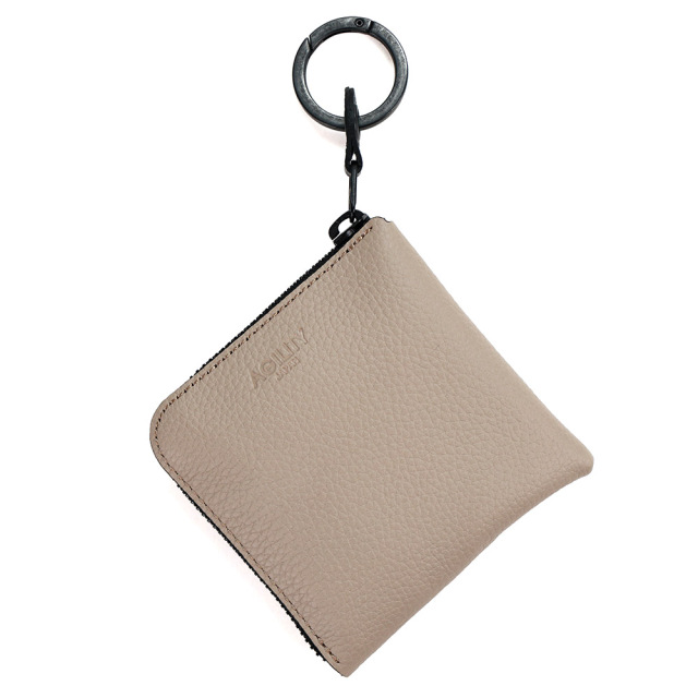 L字ファスナー ミニ財布 コンパクト財布 二つ折り財布 小さい ミニ 革 本革 レザー 撥水