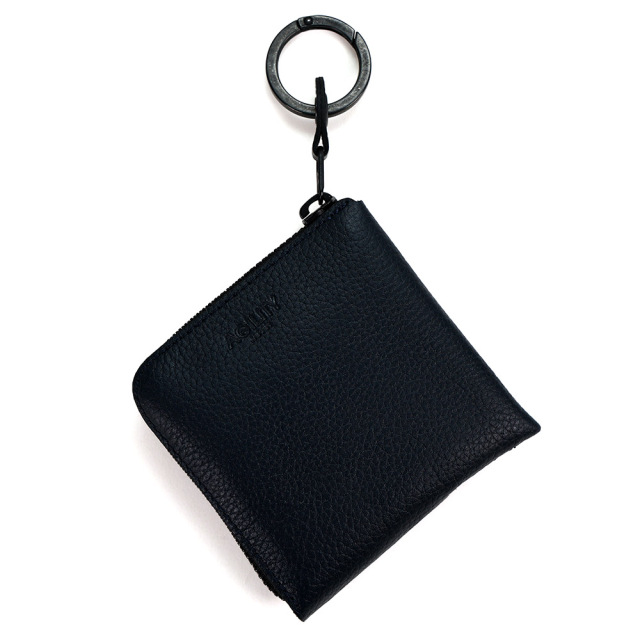 L字ファスナー ミニ財布 コンパクト財布 二つ折り財布 小さい ミニ 革 本革 レザー 撥水