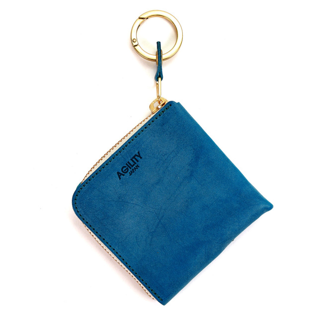 L字ファスナー ミニ財布 コンパクト財布 二つ折り財布 小さい ミニ 革 本革 レザー