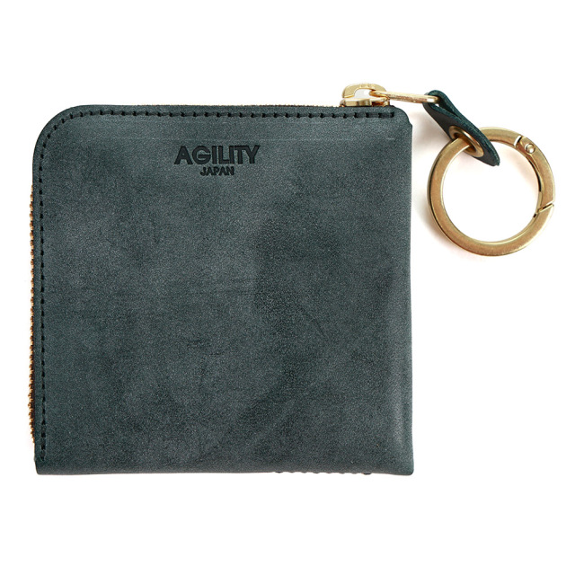 L字ファスナー ミニ財布 コンパクト財布 二つ折り財布 小さい ミニ 革 本革 レザー