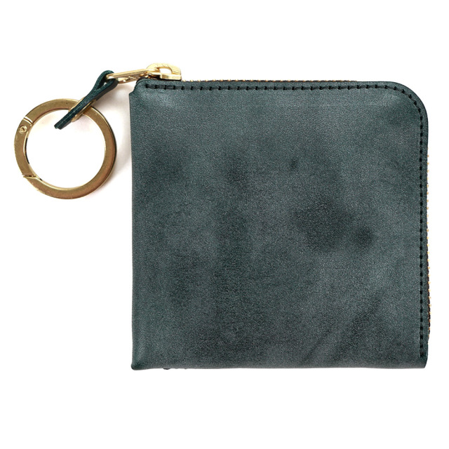 L字ファスナー ミニ財布 コンパクト財布 二つ折り財布 小さい ミニ 革 本革 レザー