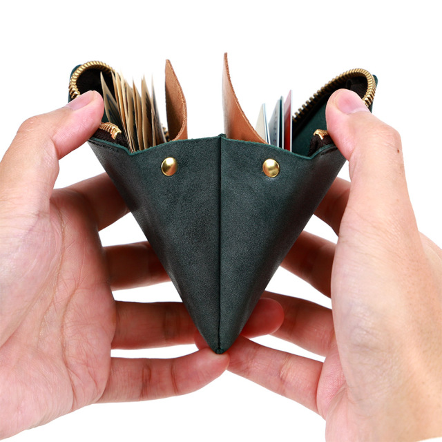 L字ファスナー ミニ財布 コンパクト財布 二つ折り財布 小さい ミニ 革 本革 レザー