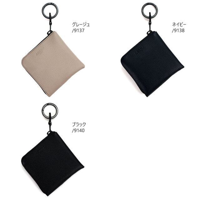 L字ファスナー ミニ財布 コンパクト財布 二つ折り財布 小さい ミニ 革 本革 レザー 撥水