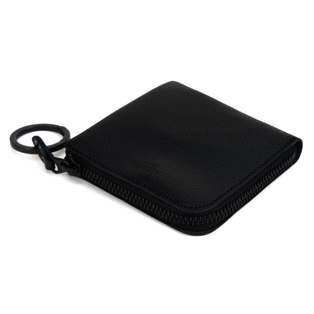 L字ファスナー ミニ財布 コンパクト財布 二つ折り財布 小さい ミニ 革 本革 レザー 撥水