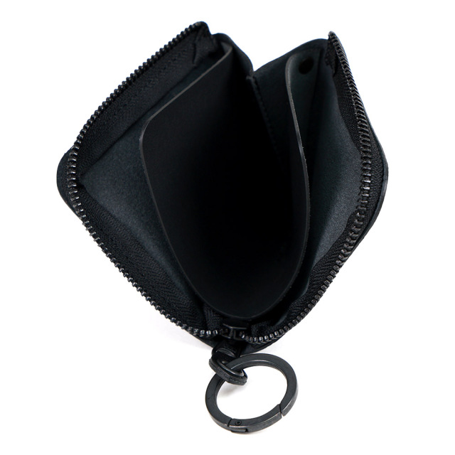 L字ファスナー ミニ財布 コンパクト財布 二つ折り財布 小さい ミニ 革 本革 レザー 撥水