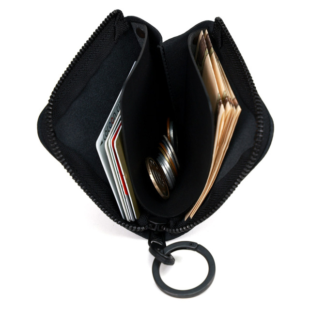 L字ファスナー ミニ財布 コンパクト財布 二つ折り財布 小さい ミニ 革 本革 レザー 撥水