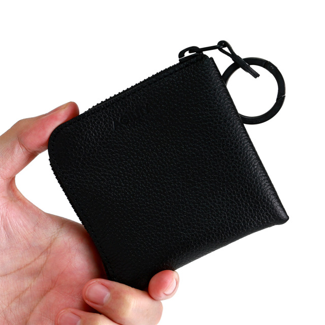 L字ファスナー ミニ財布 コンパクト財布 二つ折り財布 小さい ミニ 革 本革 レザー 撥水