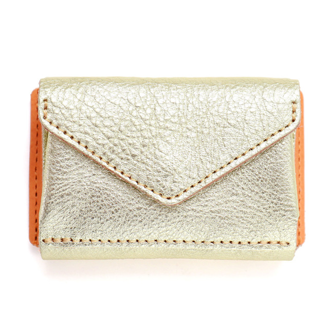 ミニ財布 小さい財布 コンパクト レディース 金 銀 ゴールド シルバー 箔