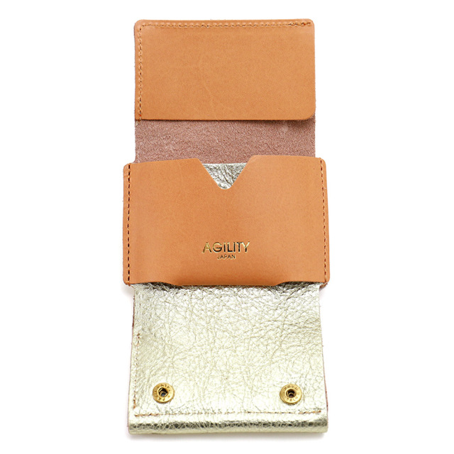 ミニ財布 小さい財布 コンパクト レディース 金 銀 ゴールド シルバー 箔