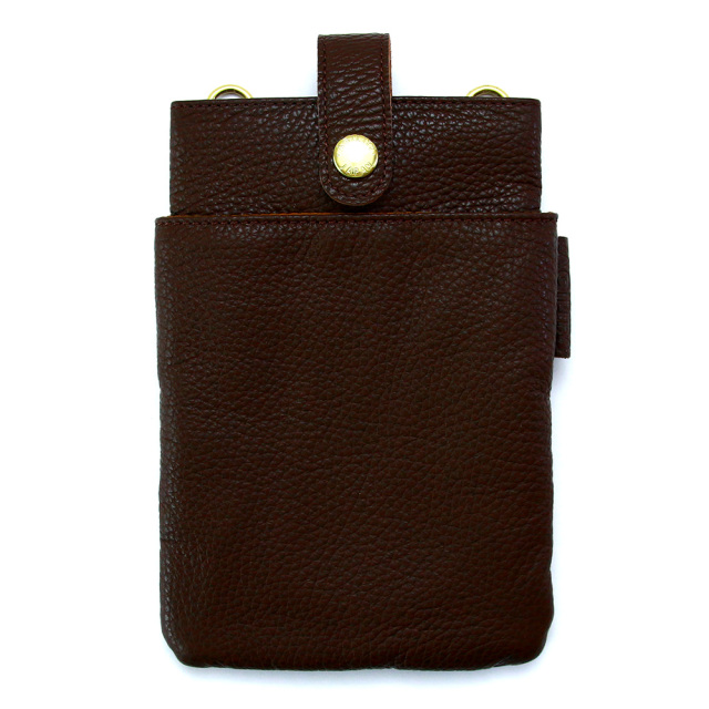 ミニショルダー スマホポシェット 本革 レザー スマートフォン スマホ2台持ち