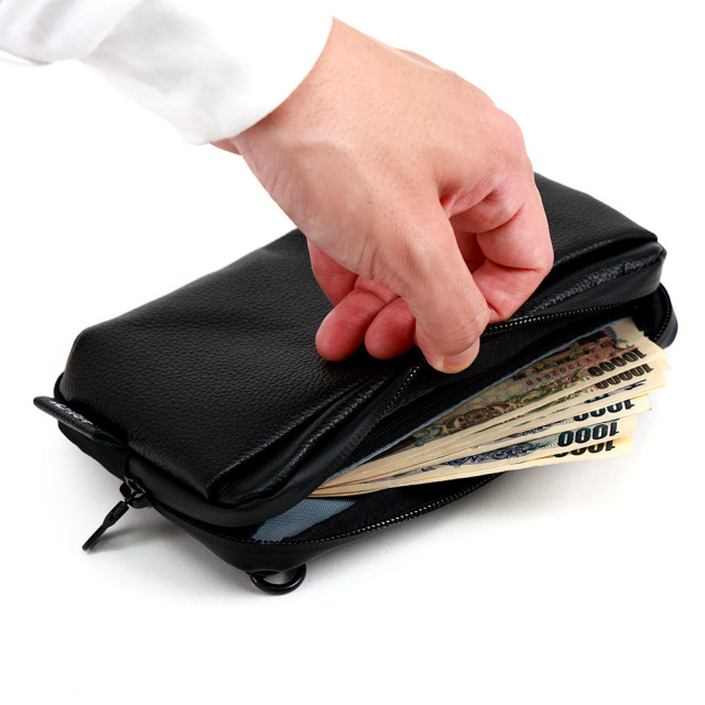 お財布バッグ スマホショルダー スマホバッグ 一体型 横 A6 お財布ショルダー ミニバッグ 撥水 