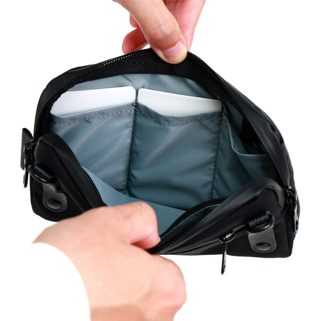 お財布バッグ スマホショルダー スマホバッグ 一体型 横 A6 お財布ショルダー ミニバッグ 撥水 