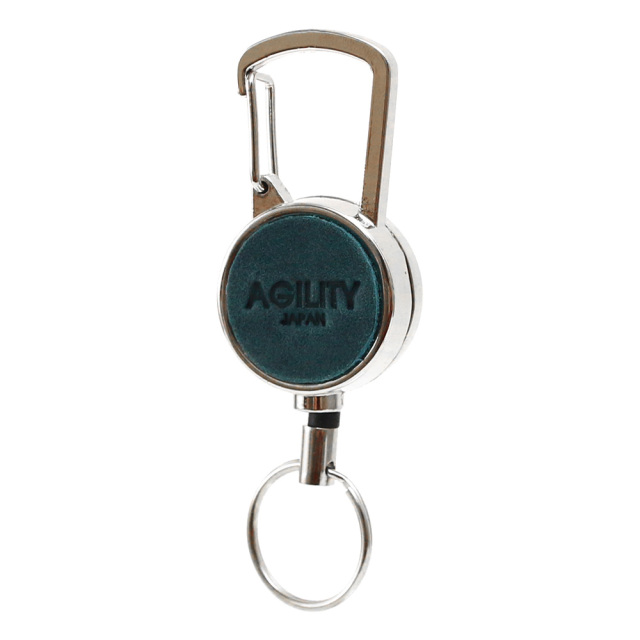 カラビナ リールホルダー ワンポイント シンプル 鍵 キーホルダー