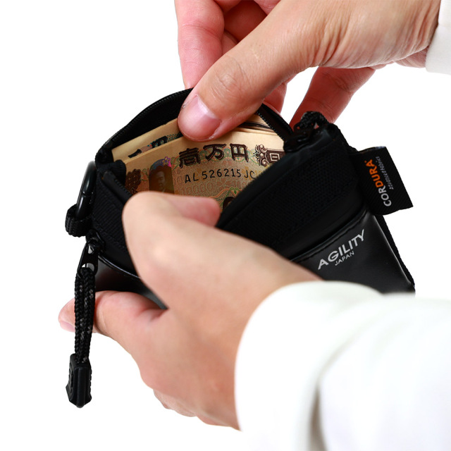 財布 ミニ財布 カラビナ 吊るす ポーチ ミニポーチ 撥水 キャッシュレス 小さめ コンパクト