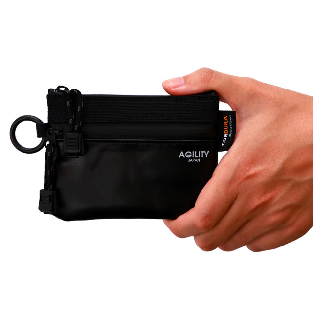 財布 ミニ財布 カラビナ 吊るす ポーチ ミニポーチ 撥水 キャッシュレス 小さめ コンパクト