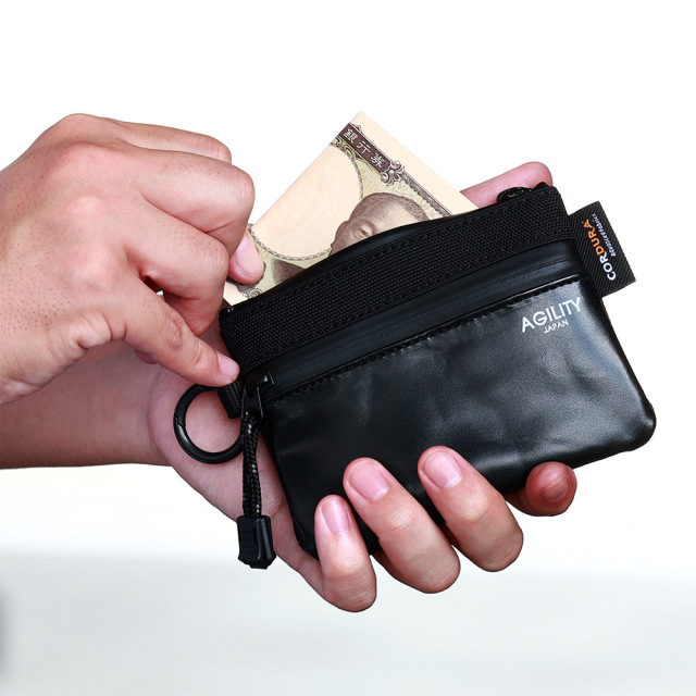 財布 ミニ財布 カラビナ 吊るす ポーチ ミニポーチ 撥水 キャッシュレス 小さめ コンパクト