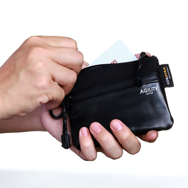 財布 ミニ財布 カラビナ 吊るす ポーチ ミニポーチ 撥水 キャッシュレス 小さめ コンパクト