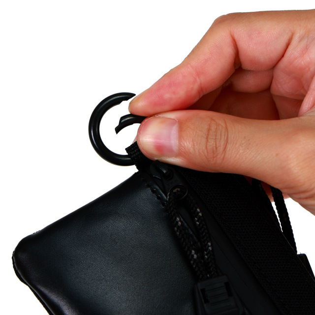 財布 ミニ財布 カラビナ 吊るす ポーチ ミニポーチ 撥水 キャッシュレス 小さめ コンパクト