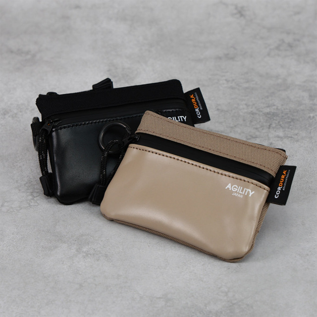 メランジュポーチウォレット』(全2色)撥水スムース/ポーチのように