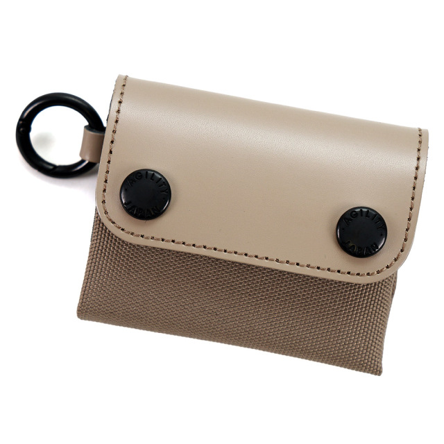 財布 三つ折り コンパクト 極小 小さい 撥水 カラビナ 吊るす ミニ ミニマル 小さめ