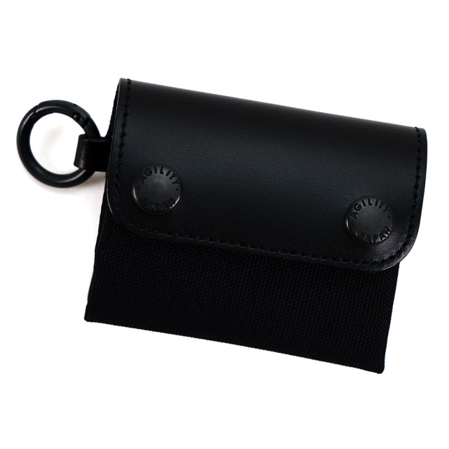 財布 三つ折り コンパクト 極小 小さい 撥水 カラビナ 吊るす ミニ ミニマル 小さめ