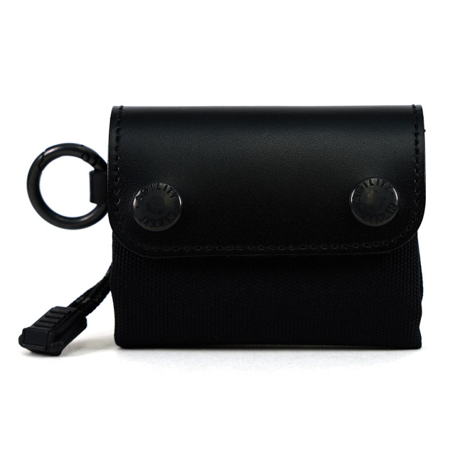 財布 三つ折り コンパクト 極小 小さい 撥水 カラビナ 吊るす ミニ ミニマル 小さめ