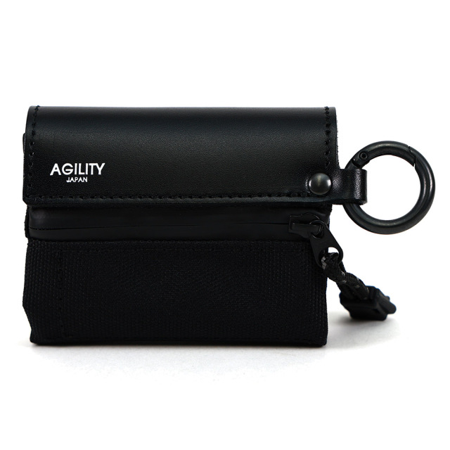 財布 三つ折り コンパクト 極小 小さい 撥水 カラビナ 吊るす ミニ ミニマル 小さめ