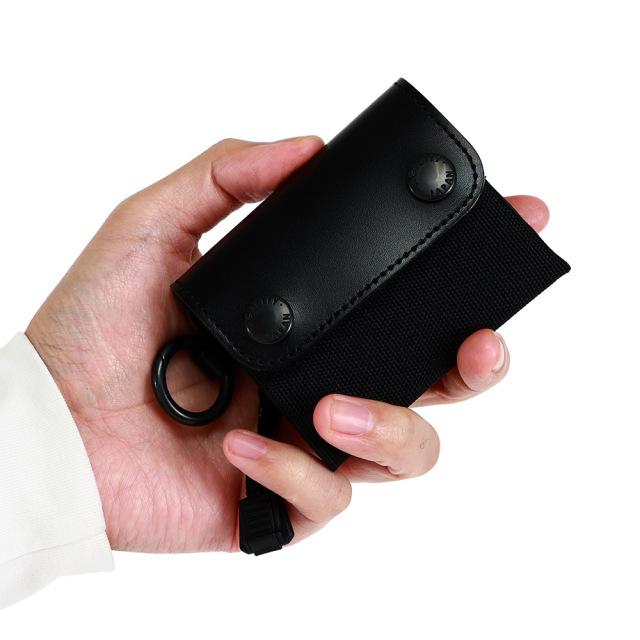 財布 三つ折り コンパクト 極小 小さい 撥水 カラビナ 吊るす ミニ ミニマル 小さめ