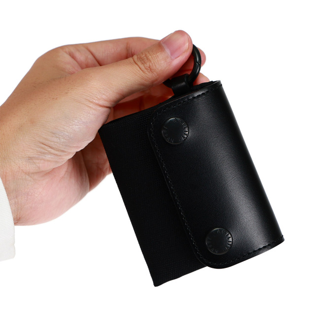 財布 三つ折り コンパクト 極小 小さい 撥水 カラビナ 吊るす ミニ ミニマル 小さめ