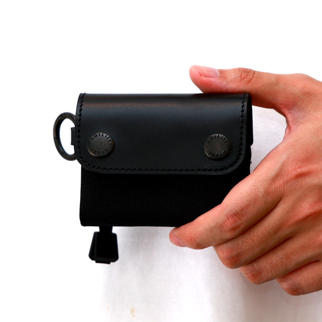 財布 三つ折り コンパクト 極小 小さい 撥水 カラビナ 吊るす ミニ ミニマル 小さめ