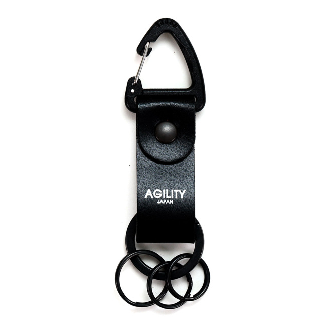 キーホルダー カラビナ 撥水 キーリング ぶら下げる レザー おしゃれ 鍵 ワンポイント